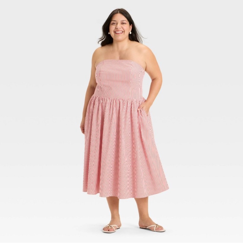 Women’s Ava & Viv Drop Waist A Line Summer Dress Size 2X